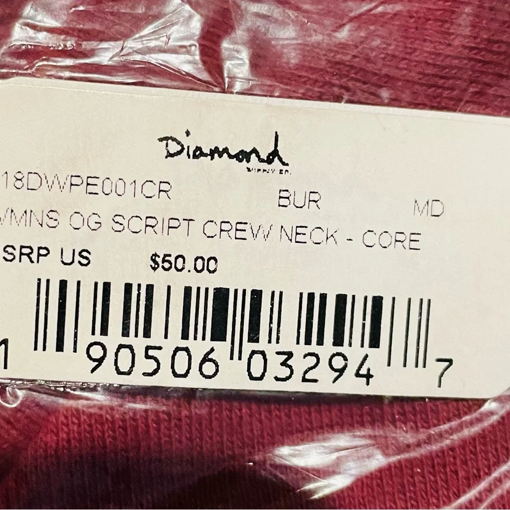 Diamond Supply Co. Maroon Sweatshirt - Picture 2 of 3